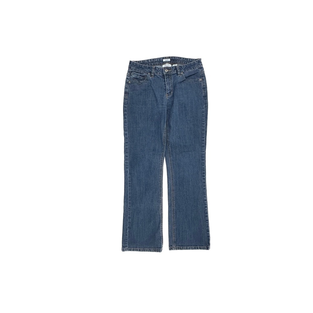 Liz & Co Jeans Womens 8P Blue Dark Wash Stretch Bootcut Petite Denim Pants
